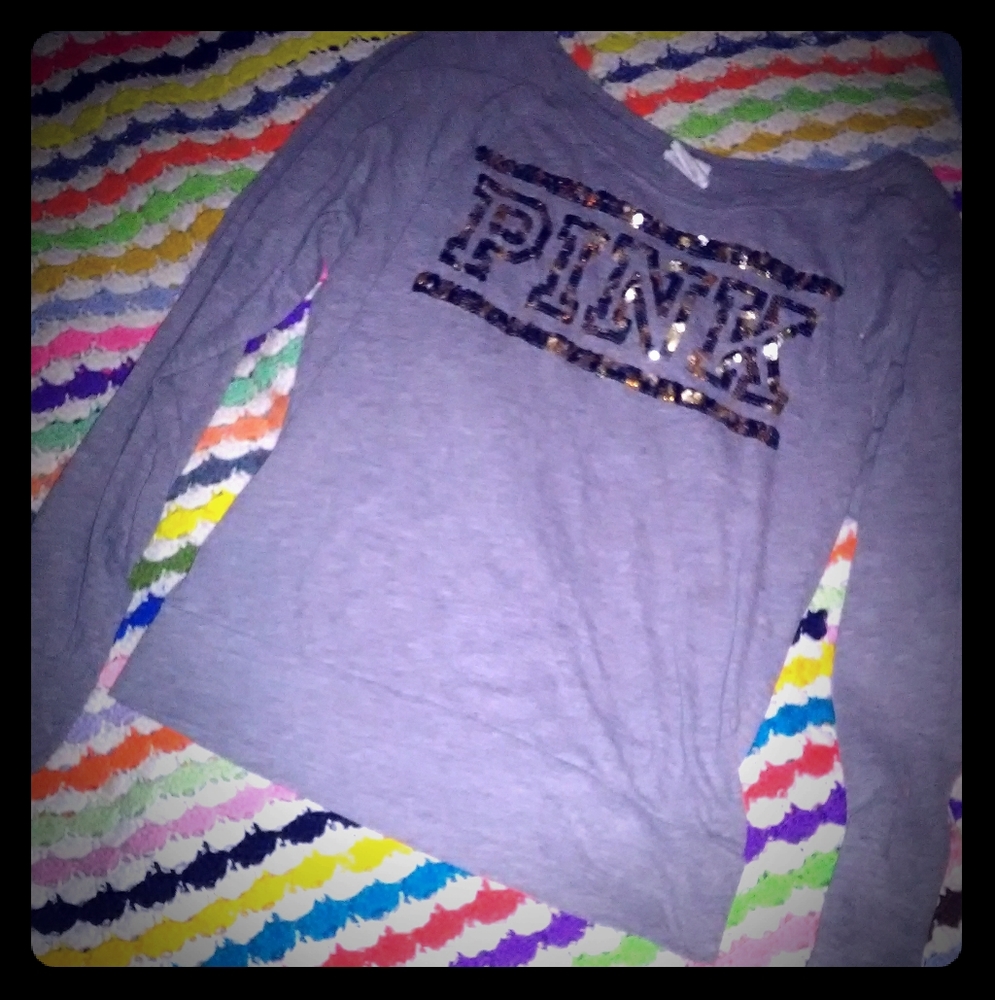 Victoria Secret Pink Sequinced Tee